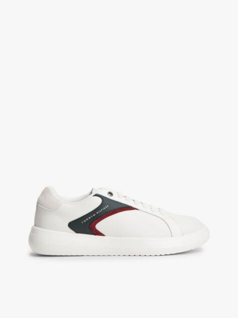 Alb Adidasi Cupsole Din Piele  Barbati