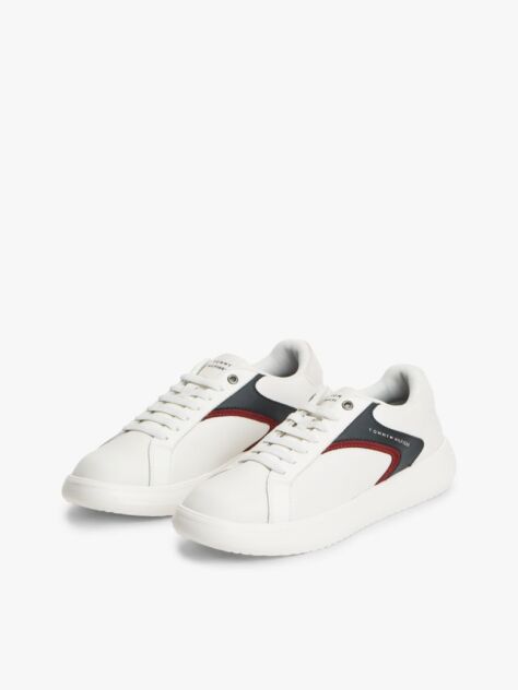 Alb Adidasi Cupsole Din Piele  Barbati