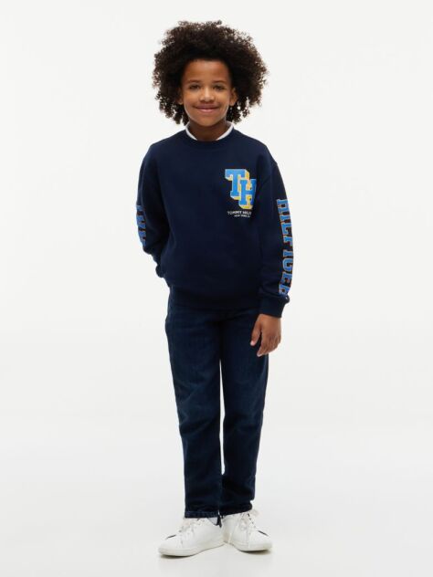 Blue Bluza De Trening Varsity Cu Logo  Baieti