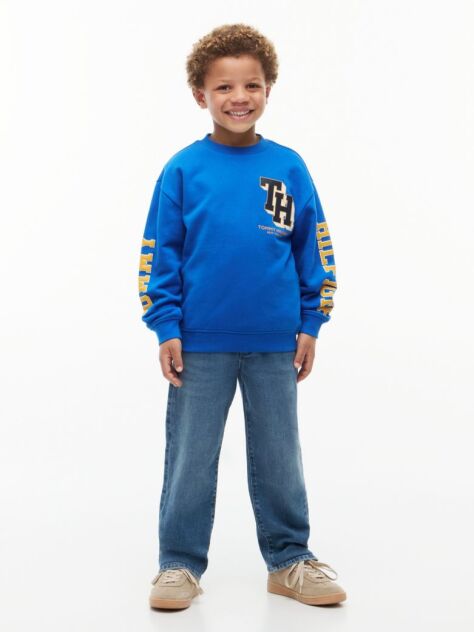 Blue Bluza De Trening Varsity Cu Logo  Baieti