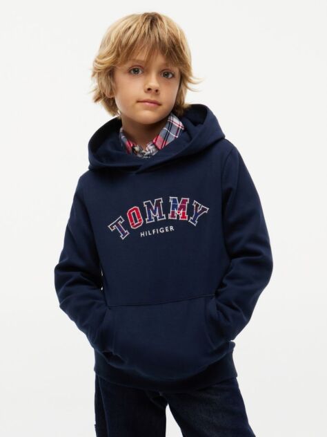 Blue Hanorac Tricotat Cu Logo  Baieti