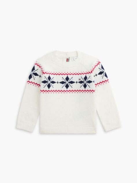 Bej Fair Isle Set Cu Pulover Si Caciula   Nou nascuti