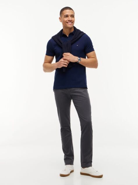 Grey Bleecker Stretch Cotton Chinos  Men