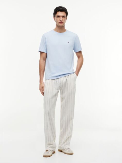 Blue Flag Embroidery T-Shirt  Men