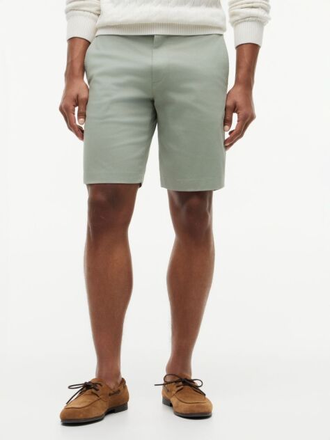Gri Pantaloni Scurti Chino Denton Slim Cu Imprimeu Si Inseam De 9,5"  Barbati