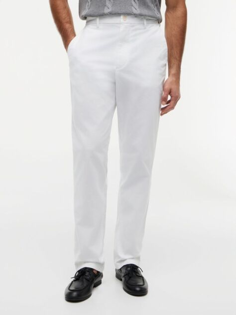 Alb Dover Signature Pantaloni Chino Twill Din Bumbac Cu Croiala Relaxed  Barbati