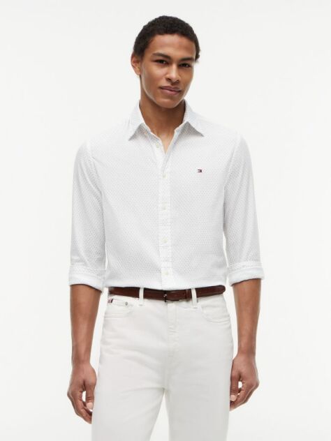 Multi Camasa Flex Din Poplin Cu Croiala Regular Si Model Printat  Barbati
