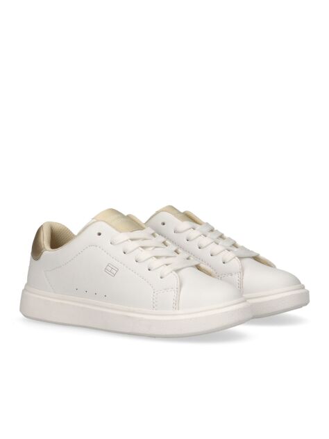 White Tonal Flag Two-Tone Sneakers  Girls