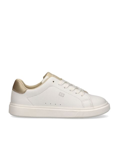 White Tonal Flag Two-Tone Sneakers  Girls