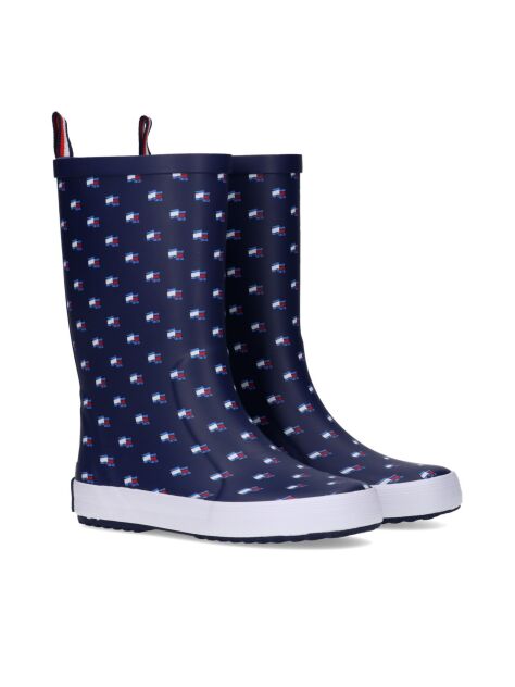 Blue Cizme De Ploaie Cu Flag  Copii unisex