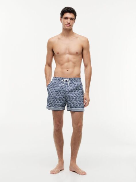 Blue Pantaloni Scurti De Plaja Cu Lungime Medie  Barbati