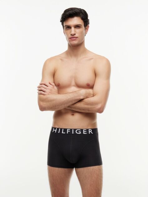 Negru 3-Pack Trunks Cu Logo Pe Talie  Barbati
