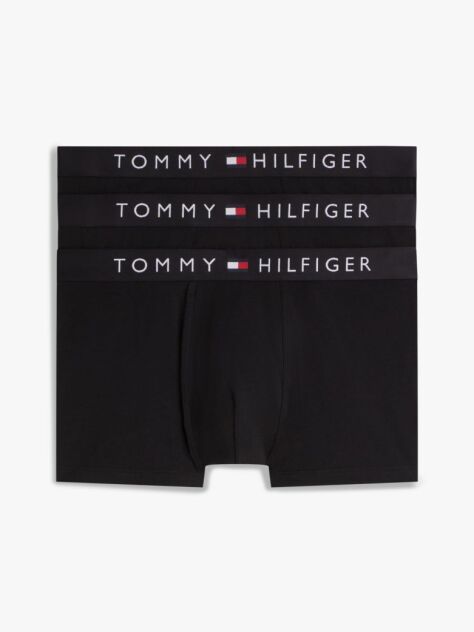 Negru 3-Pack TH Original Trunks Cu Logo Pe Talie  Barbati
