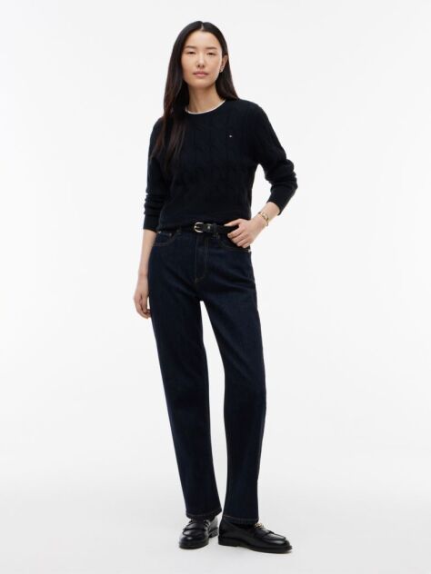 Negru Pulover Din Tricot De Lana Pura   Femei