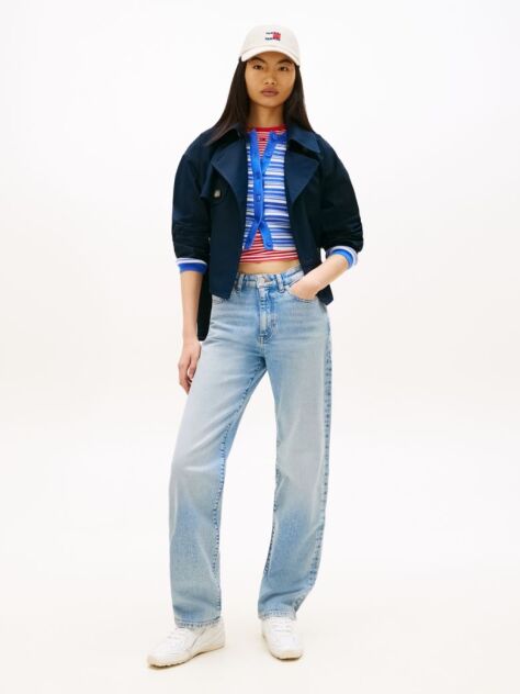 Denim Blugi Slim Cu Talie Medie Si Croi Drept  Femei