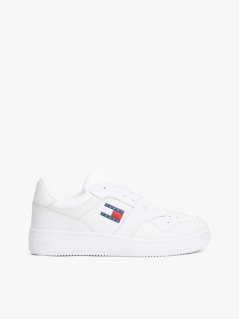 Alb Pantofi Sport Din Piele Retro  Barbati