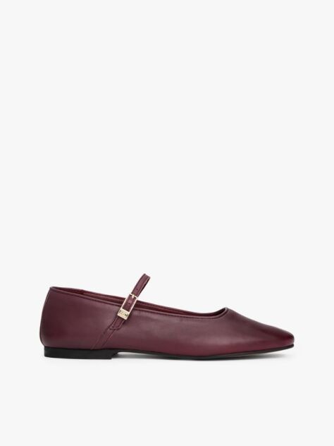 Brown Leather Mary Jane Ballerinas  Women