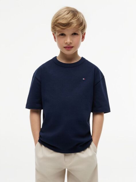 Blue T-Shirt Cu Logo Graphic  Baieti