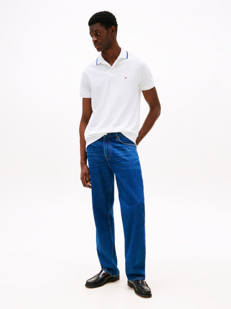 Alb Tricou Polo Regular Performance Tipped  Barbati
