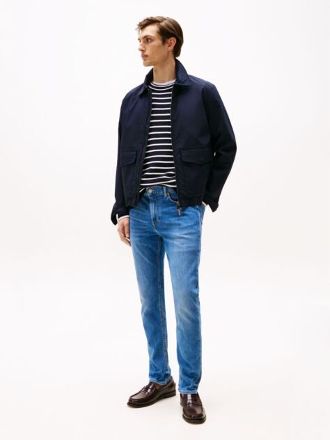 Blue Jeans Slim Cu Aspect Vintage  Barbati