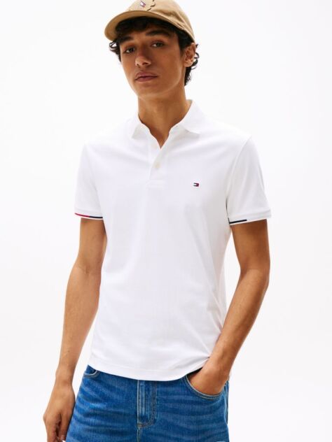 Alb Tricou Polo Slim Fit Signature  Barbati