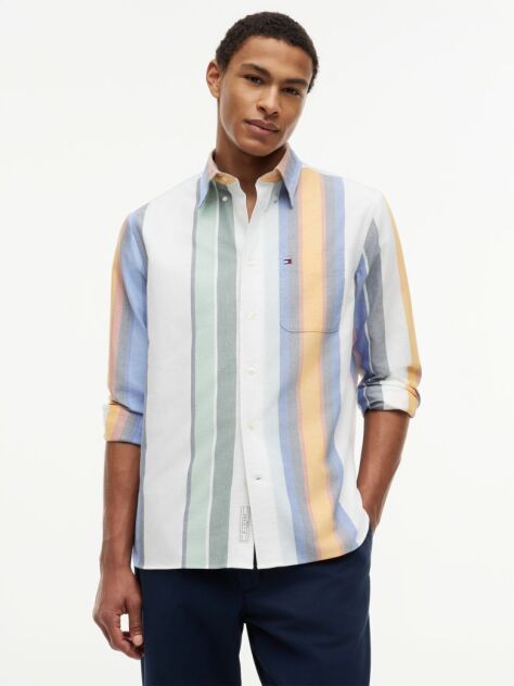 Multi Camasa Oxford Cu Croiala Relaxed Si Dungi In Multe Culori  Barbati