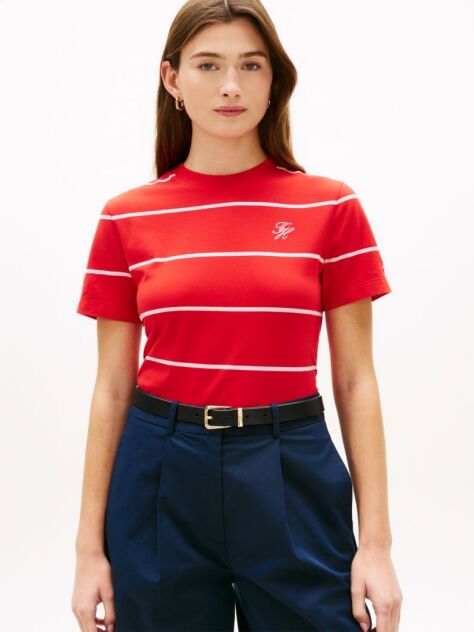 Multi Tricou Cu Guler Rotund Si Logo Brodat  Femei