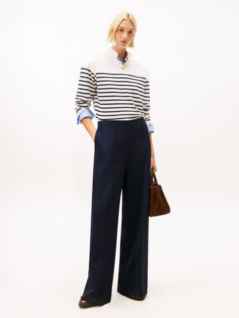 Blue Pantaloni Relaxati Wide Leg  Femei