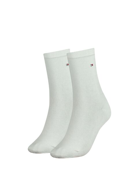 Alb 2-Pack Sosete Clasice TH Pentru Femei  Femei