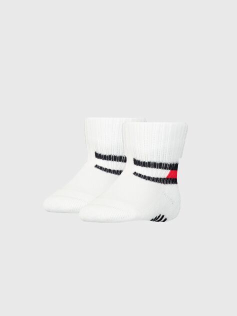 Alb 2 Pack Cu Sosete Classic Pentru Bebelusi Tommy Hilfiger  Nou nascuti
