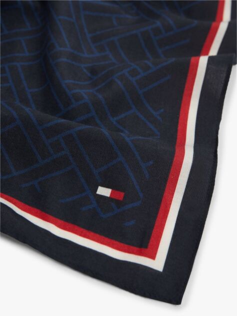 Blue Esarfa Patrata Cu Steag Hilfiger  Barbati