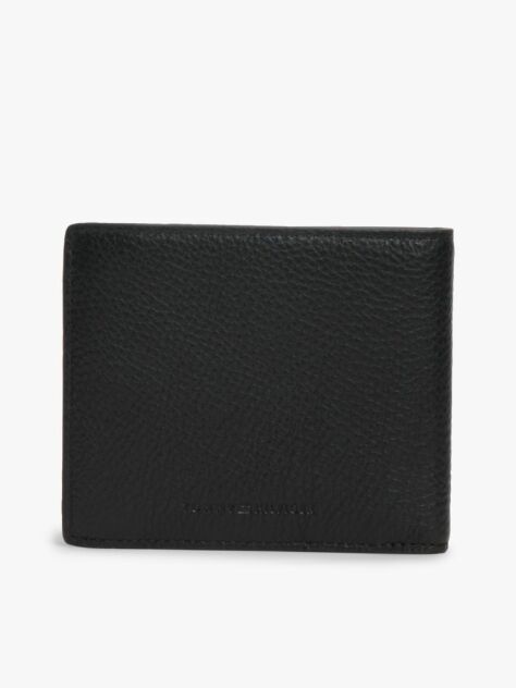 Negru Portofel Signature Din Piele Cu Doua Compartimente  Barbati