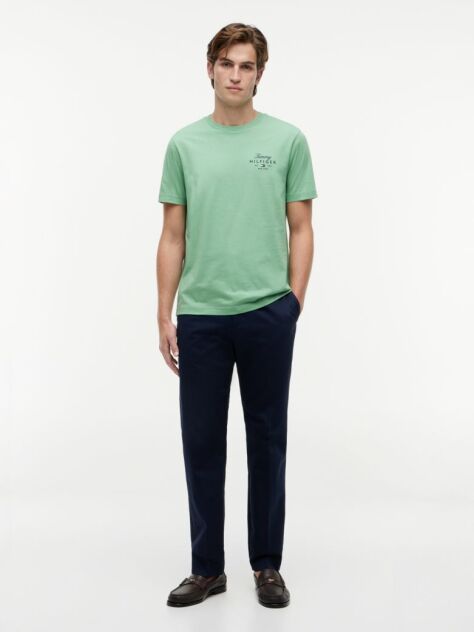 Verde Tricou Cu Guler Rotund Si Logo  Barbati