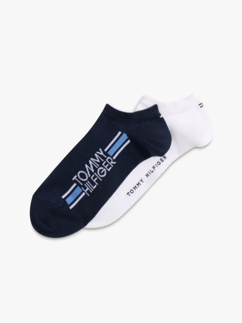 Blue 2-Pack Sosete Sport Cu Logo Si Dungi  Barbati