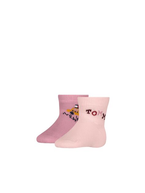 Roz Tommy Hilfiger 2 Pack Sosete Clasice  Nou nascuti