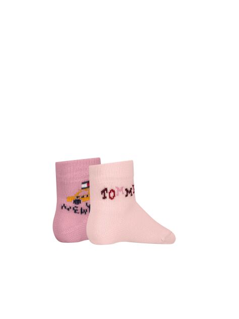 Roz Tommy Hilfiger 2 Pack Sosete Clasice  Nou nascuti