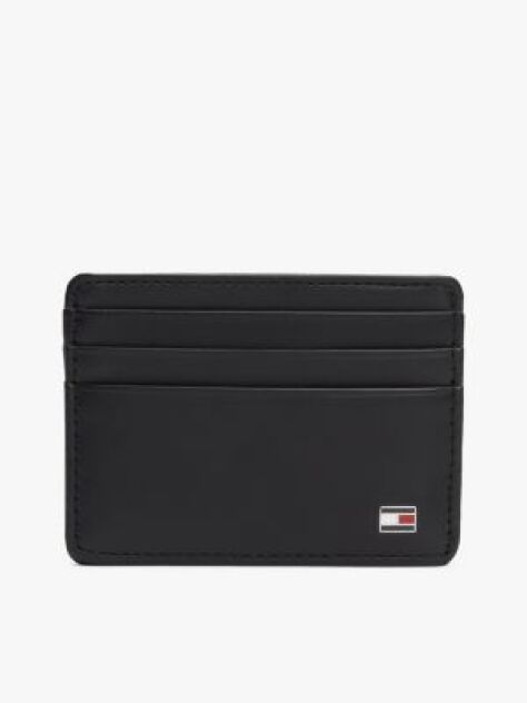 Negru Port-Card Din Piele  Barbati