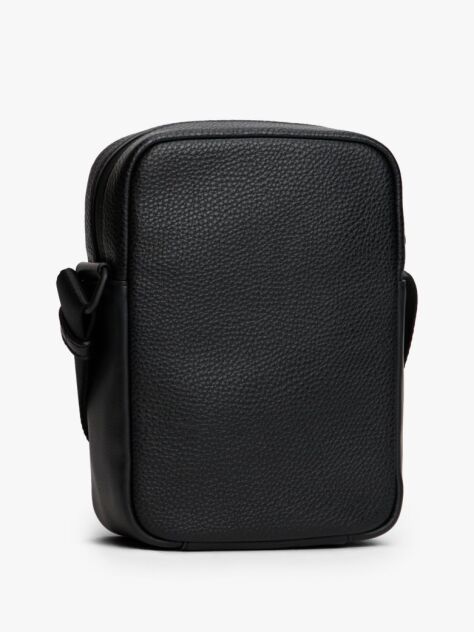 Negru Geanta Crossbody Moderna cu Steag Repetitiv  Barbati