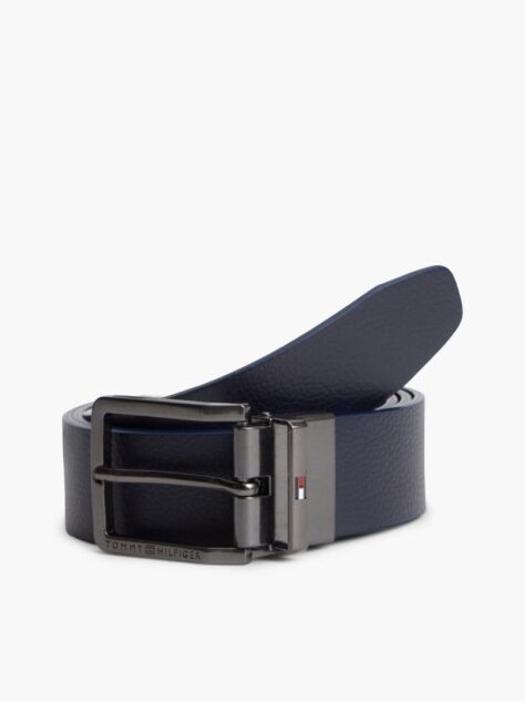 Blue Curea Din Piele Reversibila Cu Catarama Patrata  Barbati
