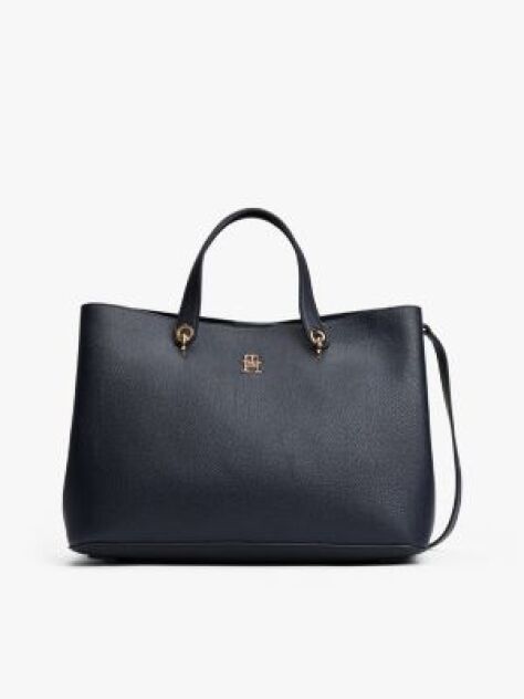 Blue Geanta Satchel Chic Monogram   Femei