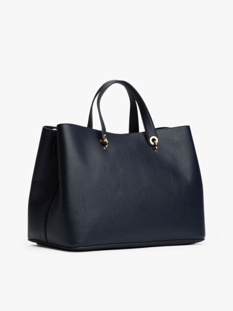 Blue Geanta Satchel Chic Monogram   Femei