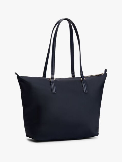 Blue Geanta Tote Cu Placa TH Monogram  Femei