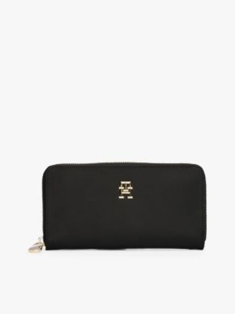 Negru Portofel Texturat Monogram  Femei