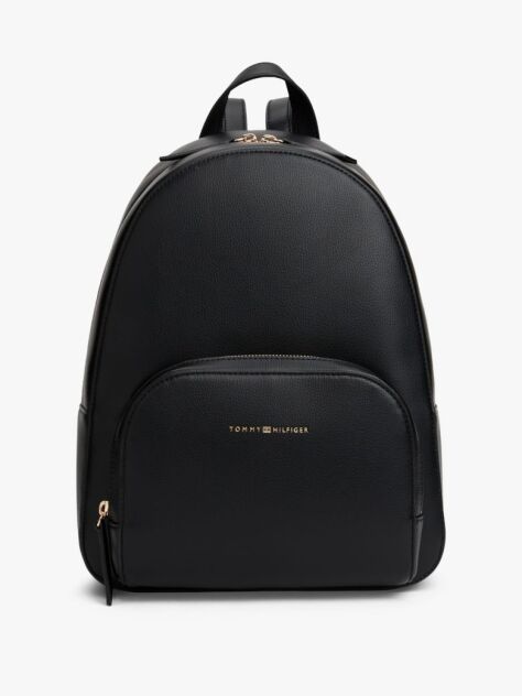 Negru Rucsac Pebble Grain Metalic Cu Logo  Femei