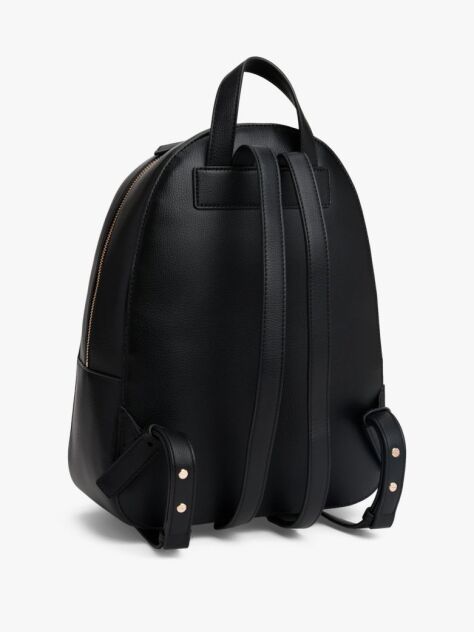 Negru Rucsac Pebble Grain Metalic Cu Logo  Femei
