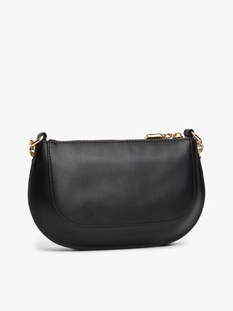 Negru TH Monogram Geanta Crossbody Cu Curea Tip Lant   Femei