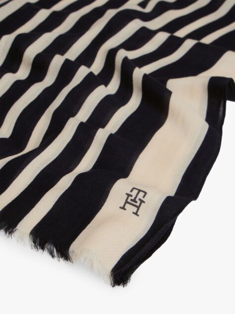 Blue Esarfa Dreptunghiulara Chic TH Monogram  Femei