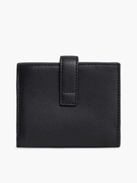 Negru Portofel Bifold Cu Monograma TH  Femei