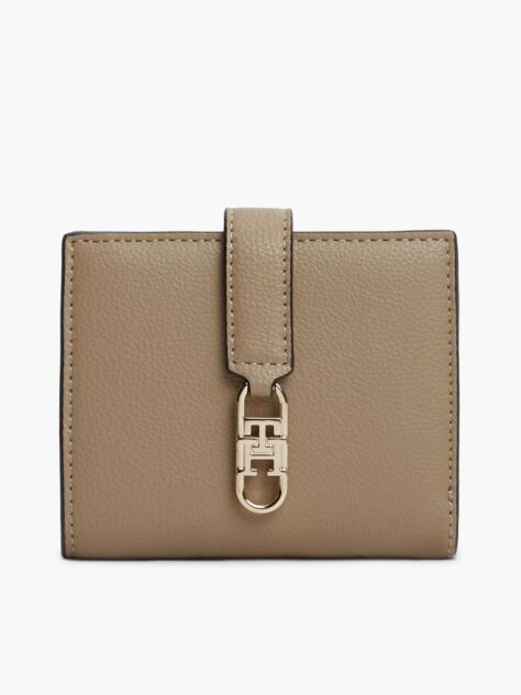 Bej Portofel Bifold Cu Monograma TH  Femei