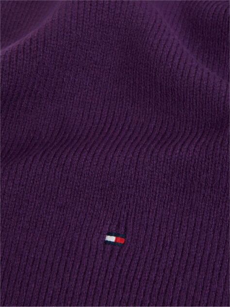Purple Hilfiger Flag Knit Scarf With Wool  Women